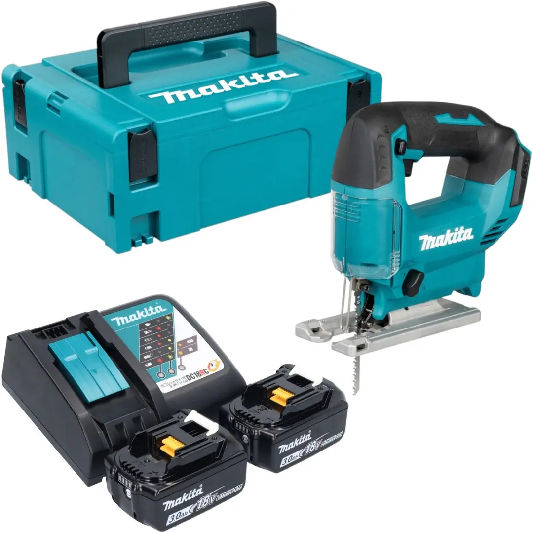 Makita DJV 186 RFJ accu pendelzaag 18 V + 2x accu 3,0 Ah + oplader + Makpac