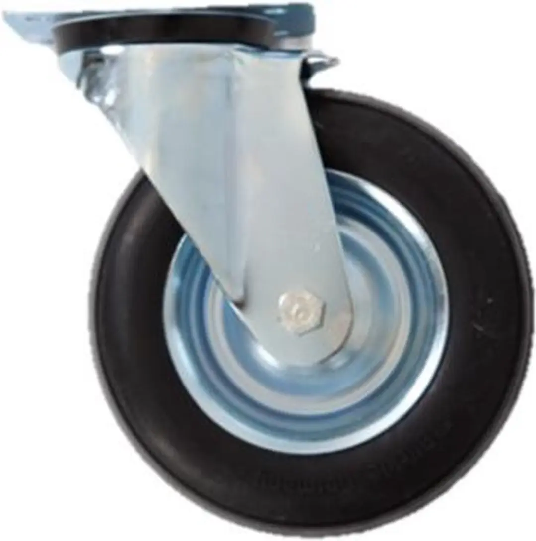Vorel Zwenkwiel 87313 - 125mm - Zwart Rubber - afbeelding 2 van 2