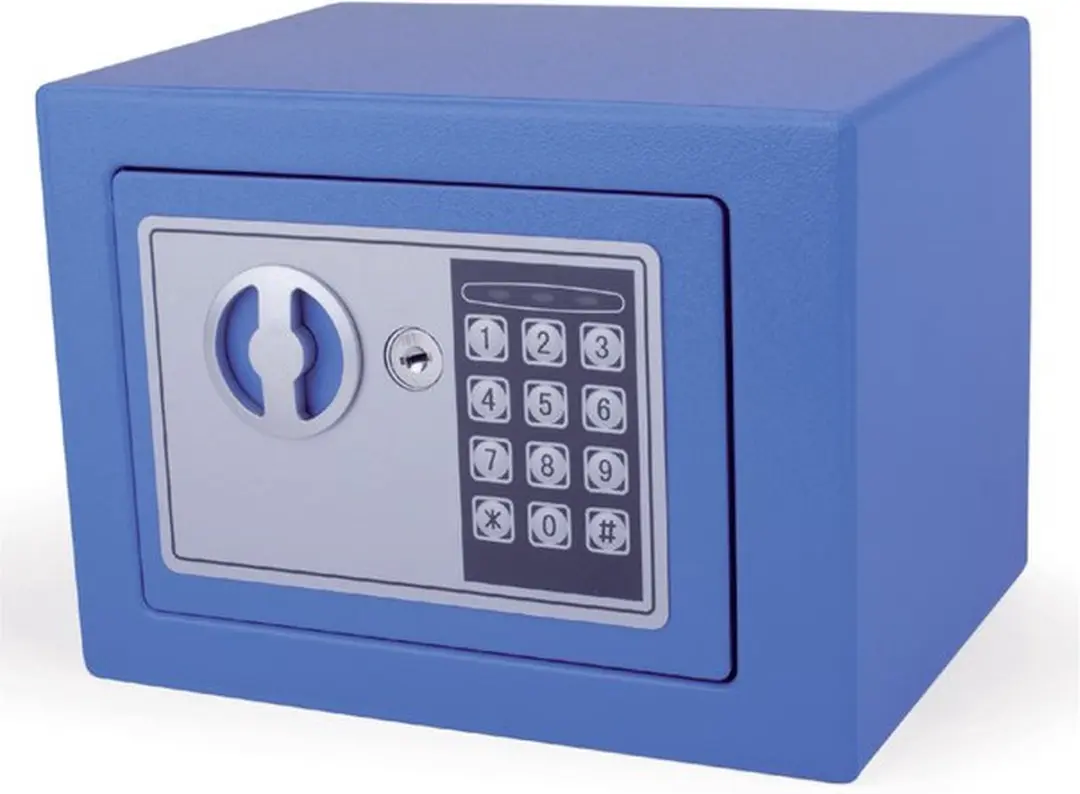 Pavo Mini Kluis Elektronisch 230x170x170mm - Blauw - afbeelding 3 van 5