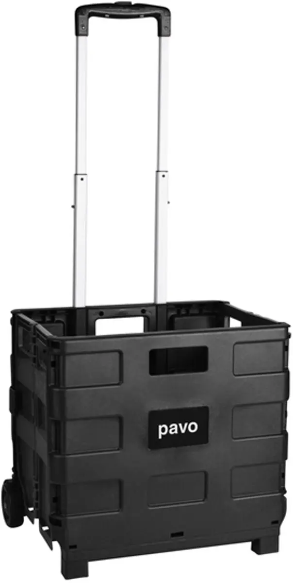 Pavo Opvouwbare Trolley met Krat - 35kg - Zwart - afbeelding 3 van 3