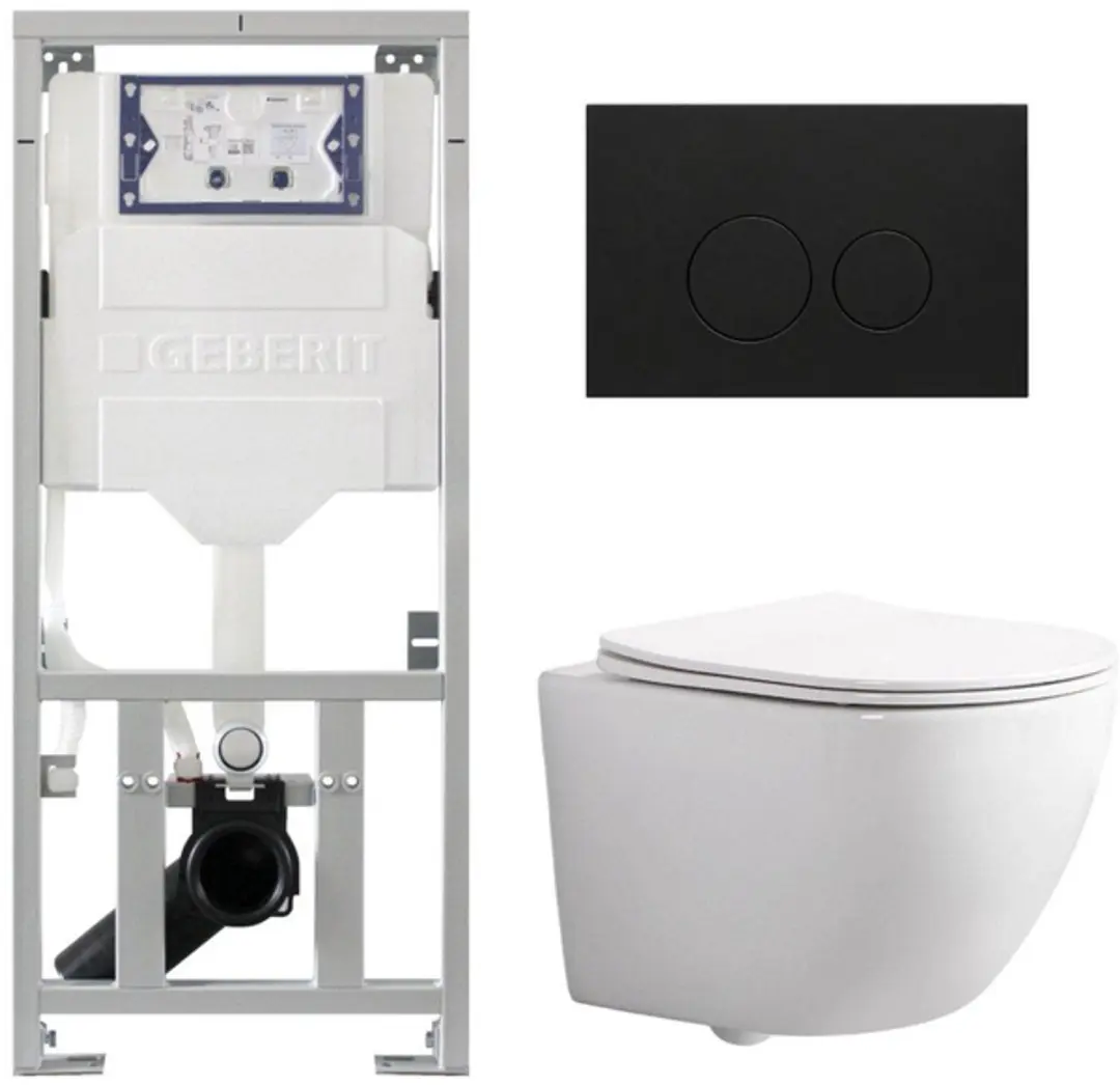 QeramiQ Dely Swirl Compact Toiletset