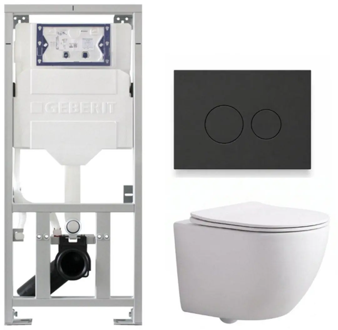QeramiQ Dely Swirl Compact Toiletset