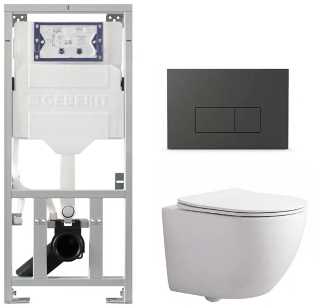 QeramiQ Dely Swirl Compact Toiletset