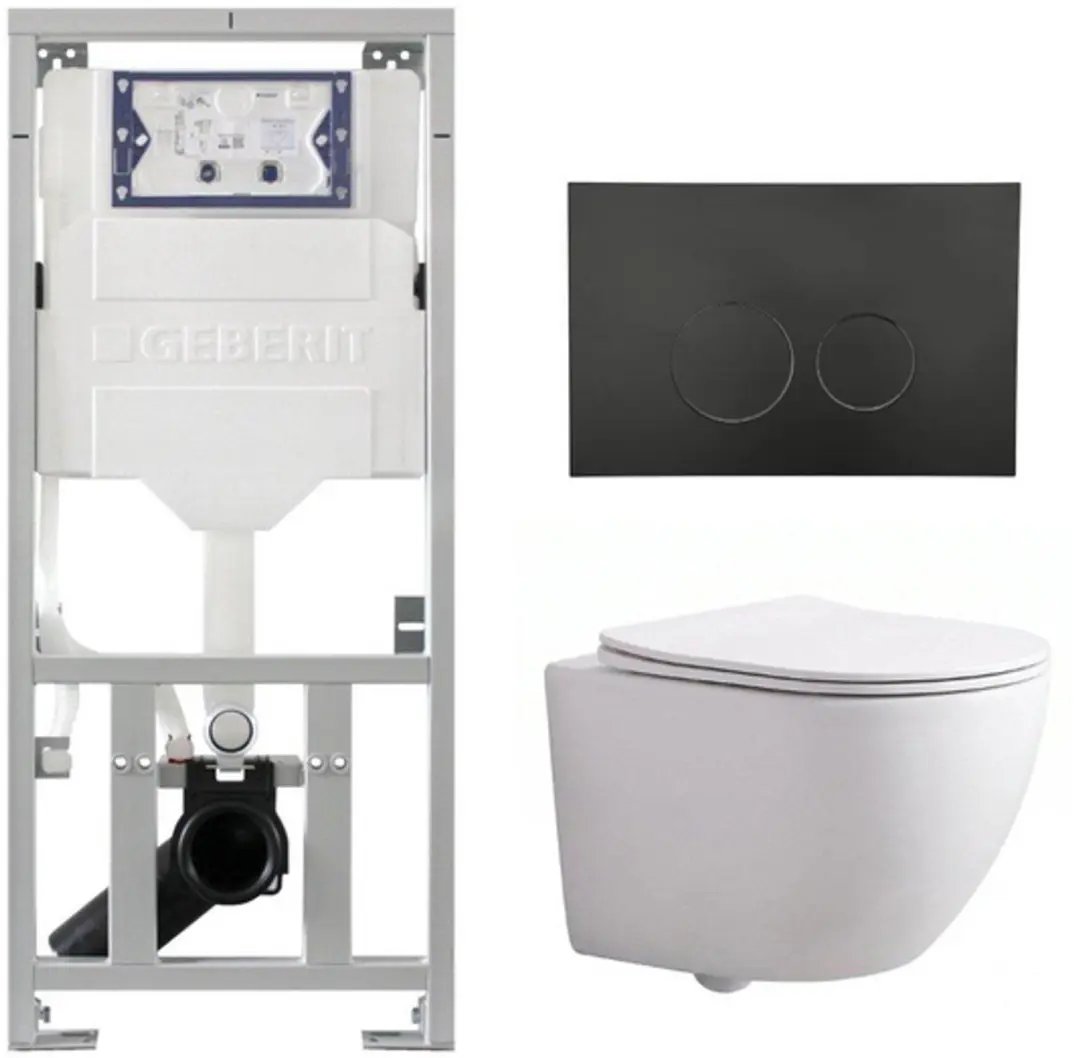QeramiQ Dely Swirl Compact Toiletset