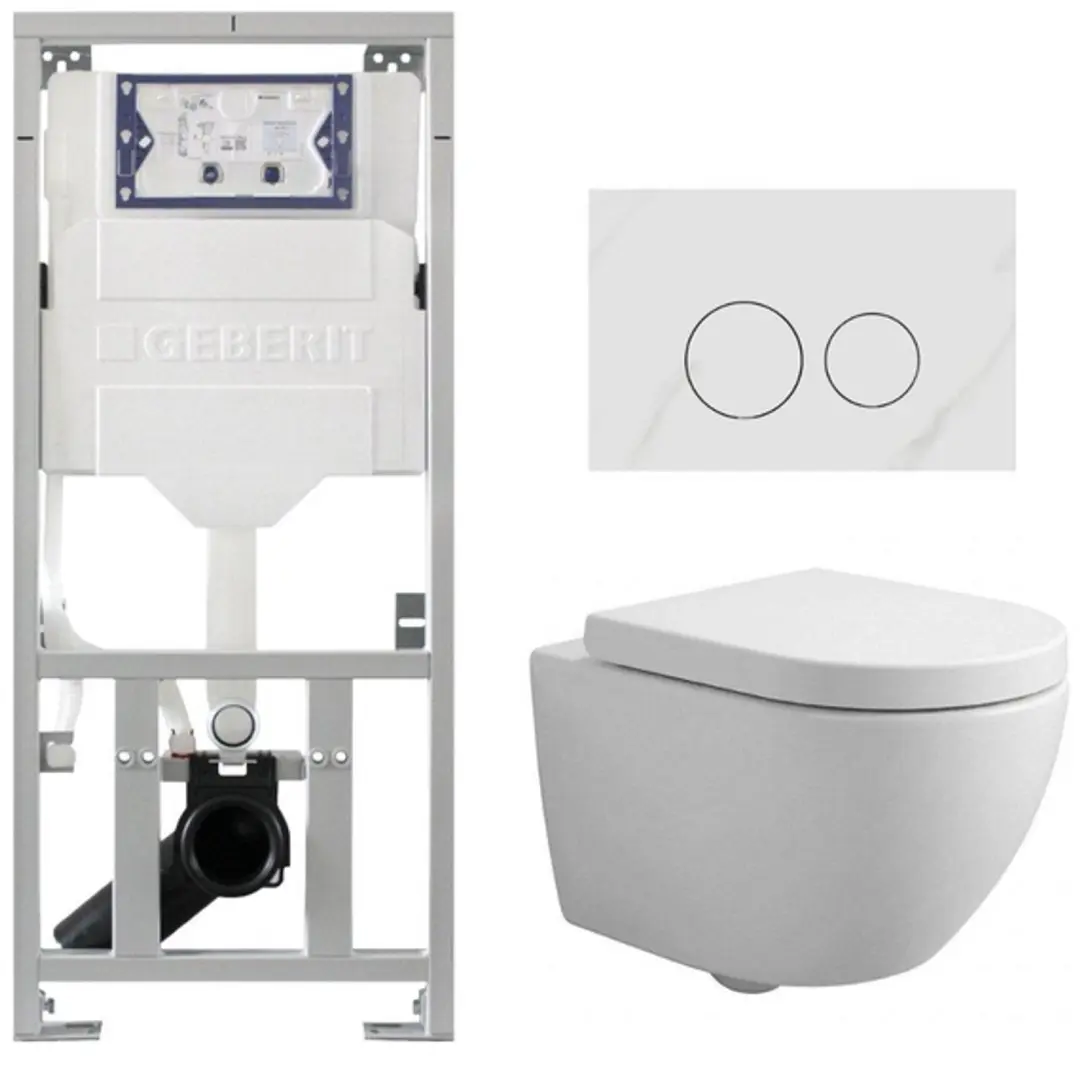 QeramiQ Dely Swirl Compact Toiletset