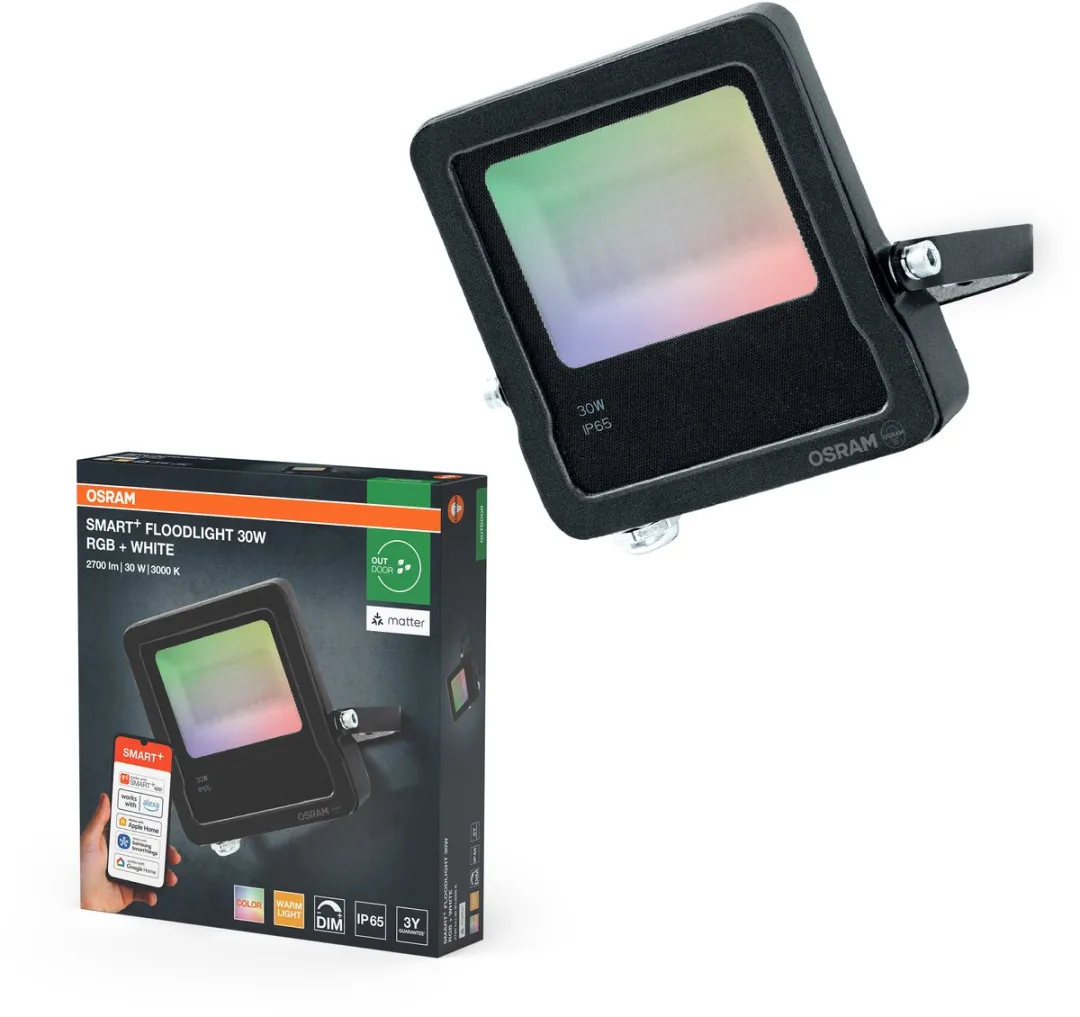 Osram SMART+ Matter Floodlight 20W RGBW - 1600lm - Donkergrijs - afbeelding 3 van 5