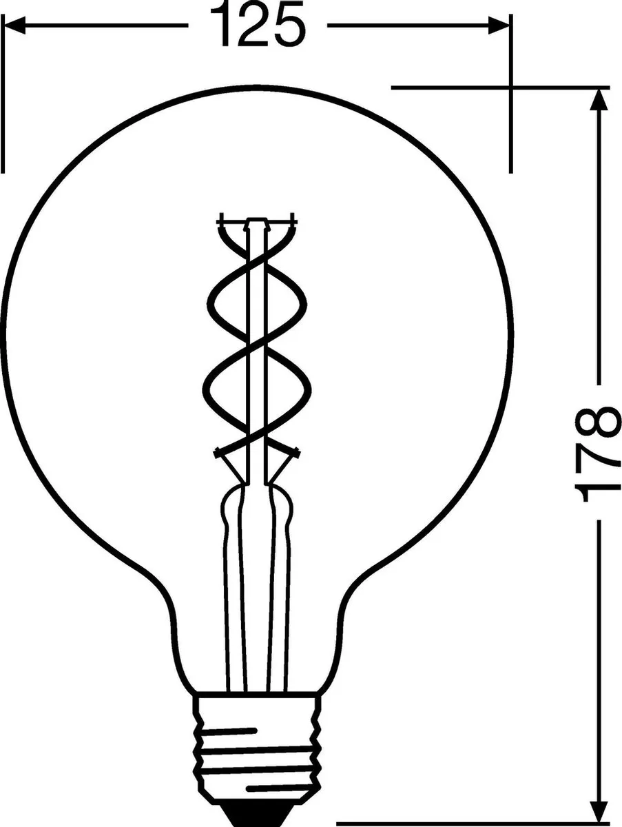Osram LED Vintage 19-6 E27 5W 2500K - Helder