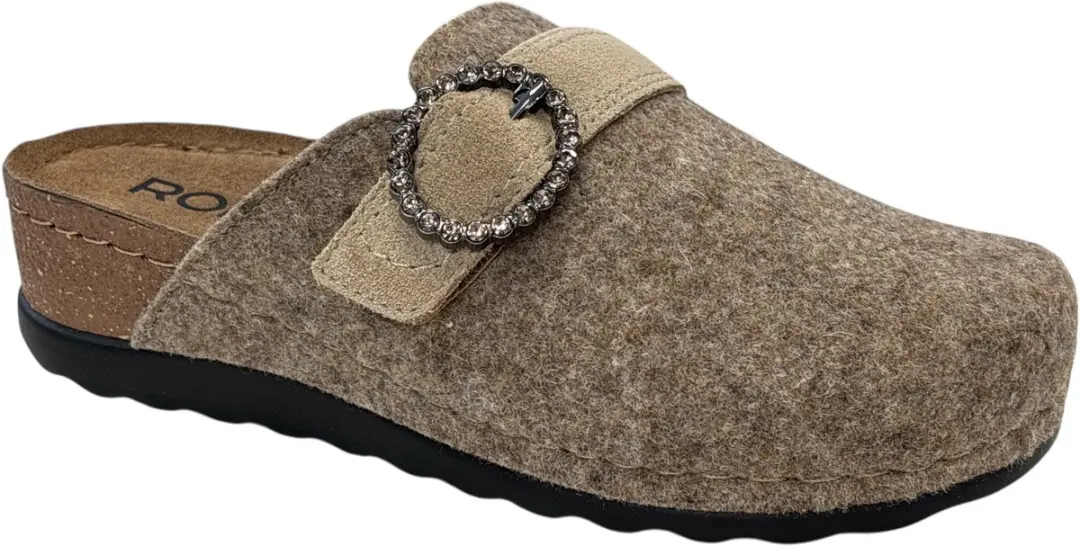 Rohde dames pantoffels taupe maat 38