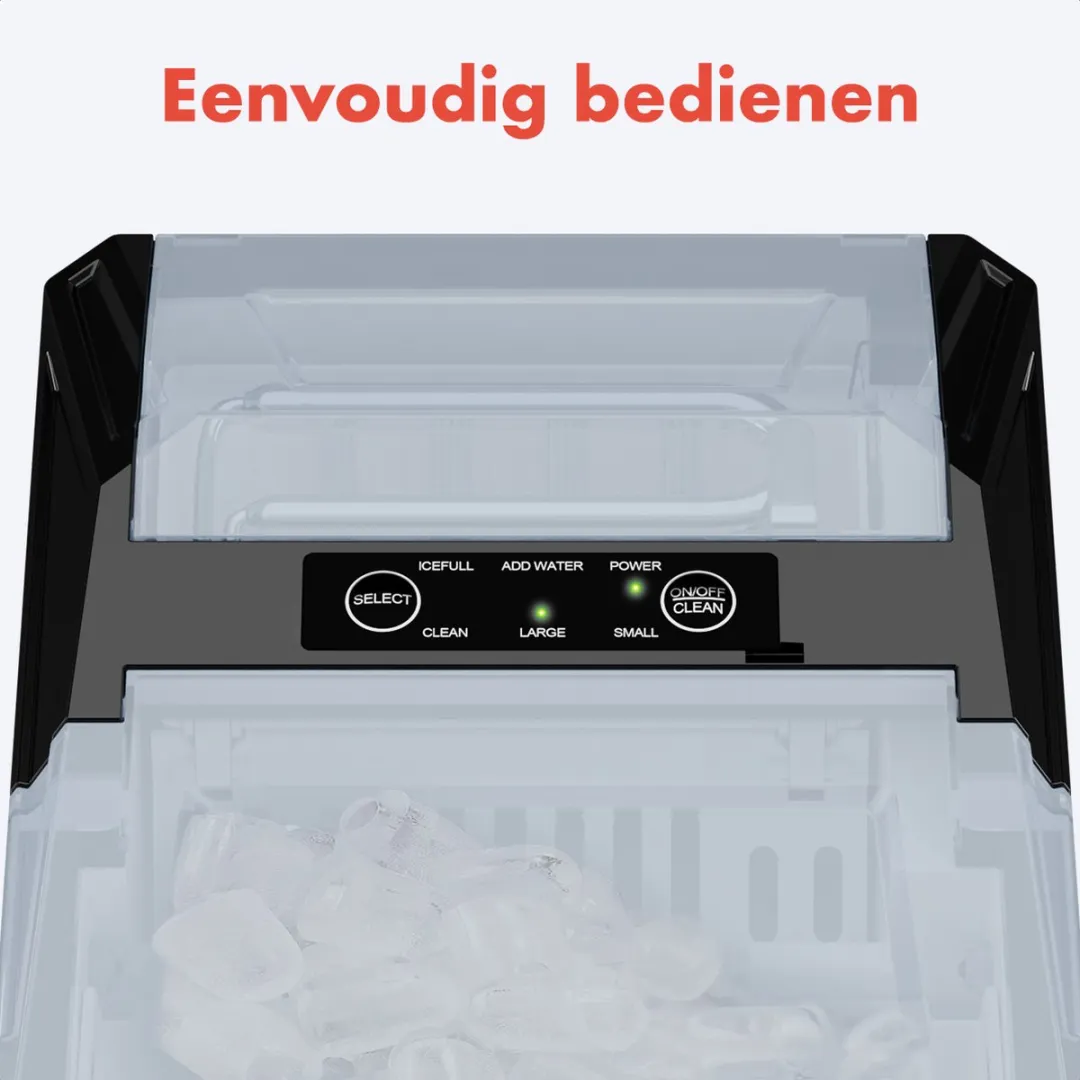 KitchenBrothers KB4040 IJsblokjesmachine 12kg/24u - Zwart