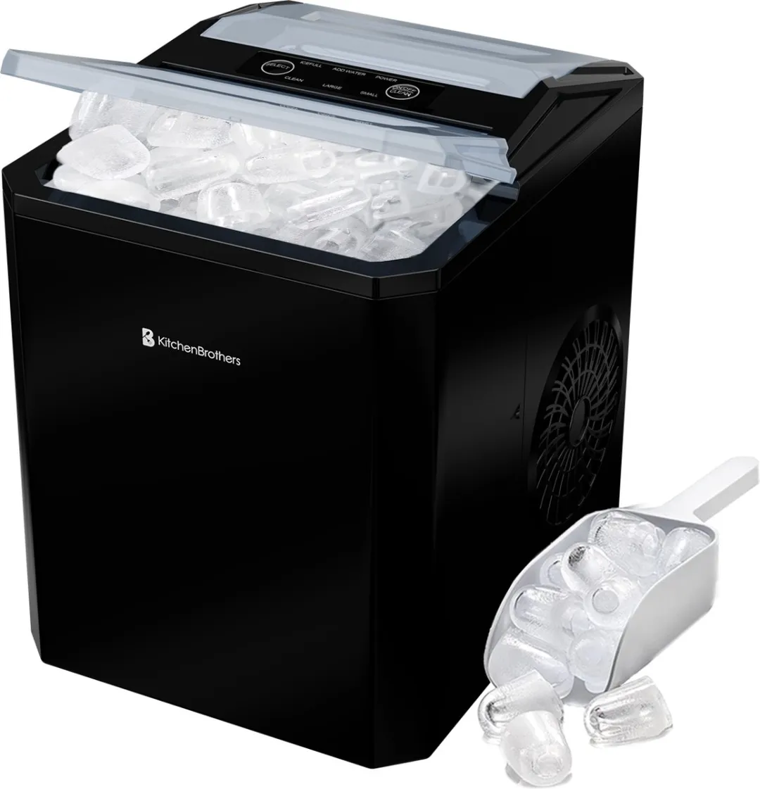 KitchenBrothers KB4040 IJsblokjesmachine 12kg/24u - Zwart