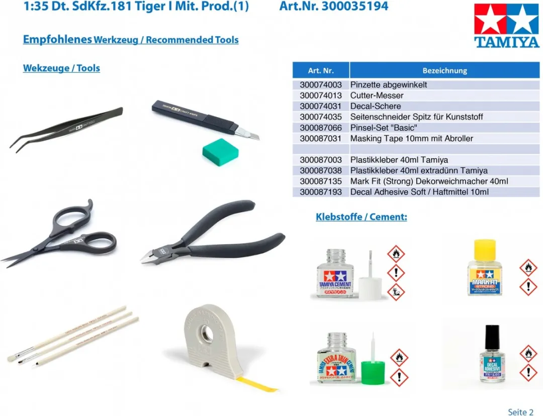 Tamiya 35194 Tiger I Mid.Prod. Modelbouwpakket - 1:35 - Wit