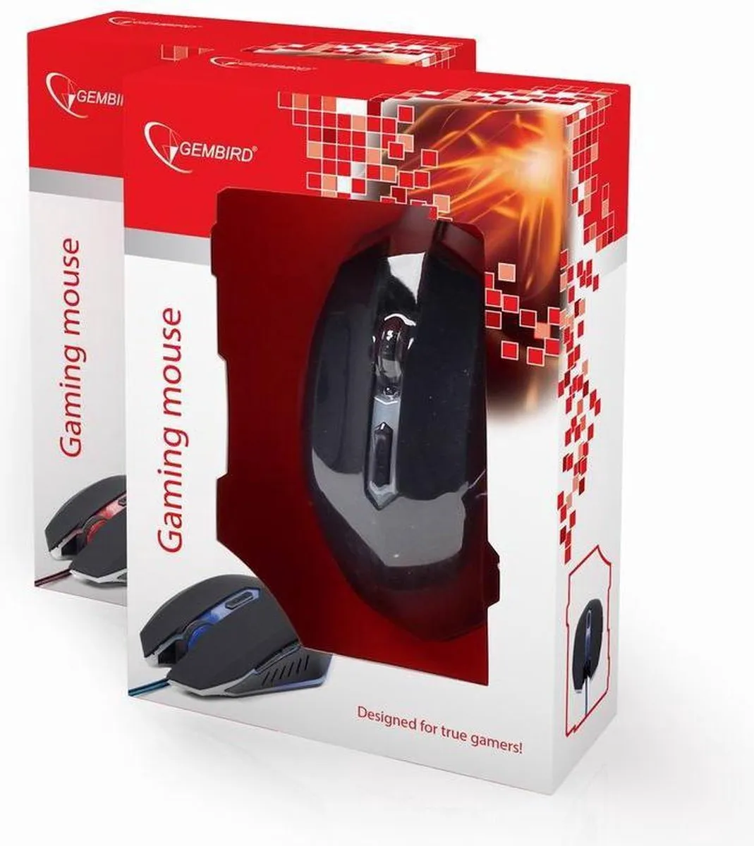 Gembird MUSG-001-R - Gaming muis, zwart/rood