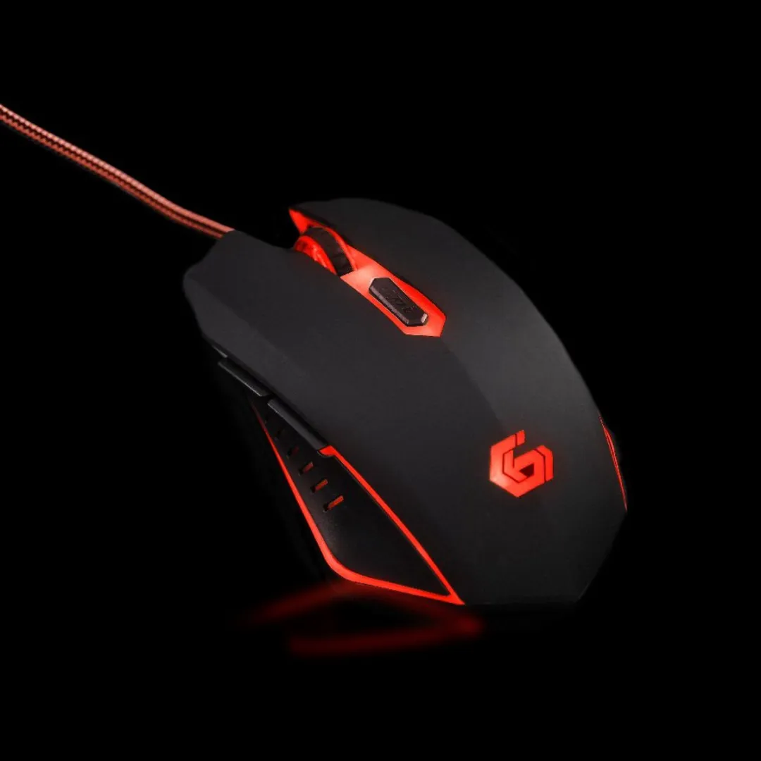 Gembird MUSG-001-R - Gaming muis, zwart/rood