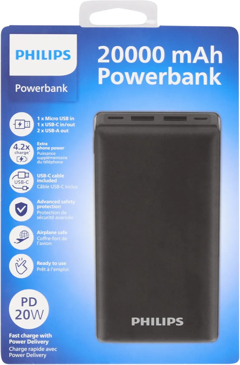 Philips Powerbank DLP7721C/10 20000mAh