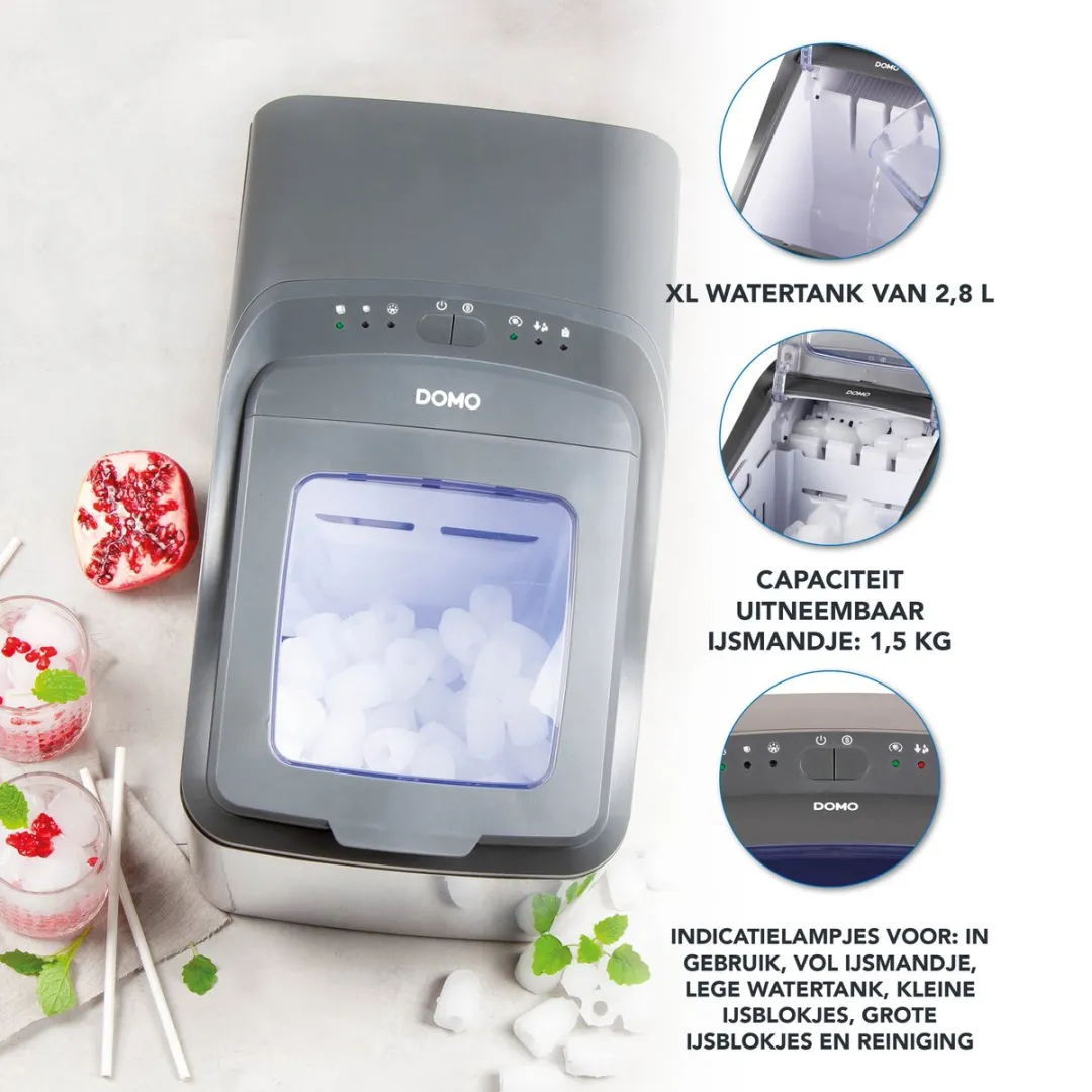 Domo DO9247IB IJsblokjesmaker - 15kg/24u - 2,8L