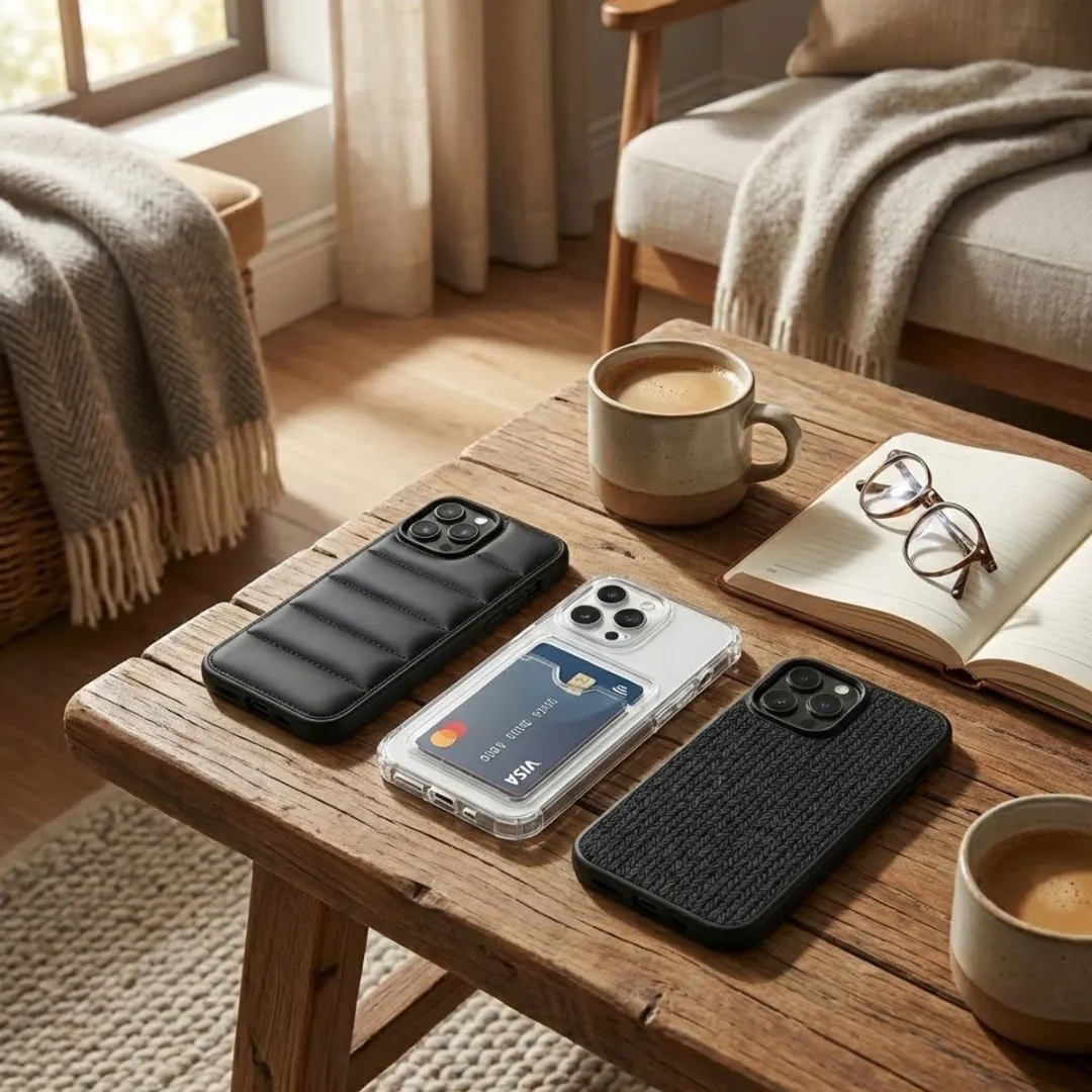 NUVEX iPhone 14 Pro Hoesjes Set - Grijs/Zwart