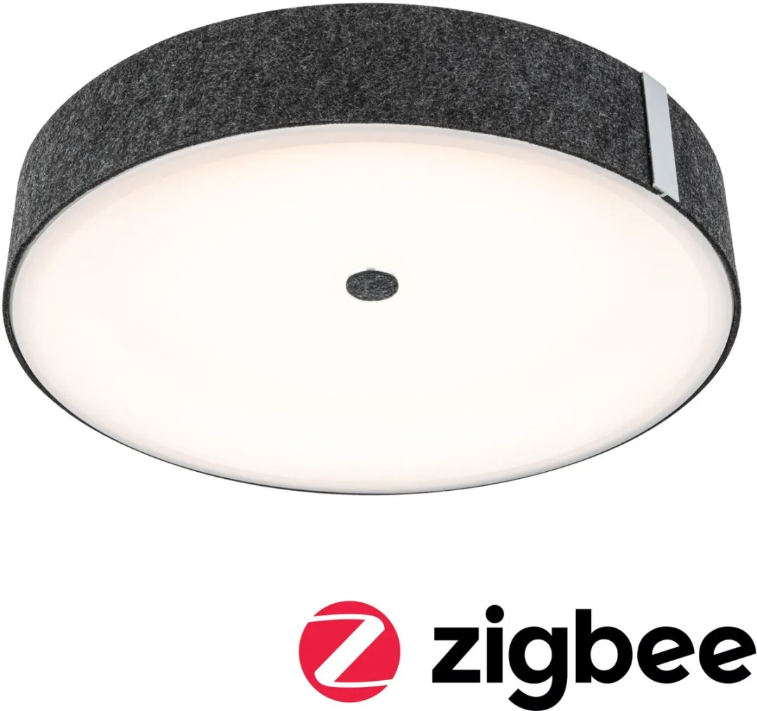 Paulmann Malika LED Plafondlamp Zigbee 3.0 - 2500lm Antraciet