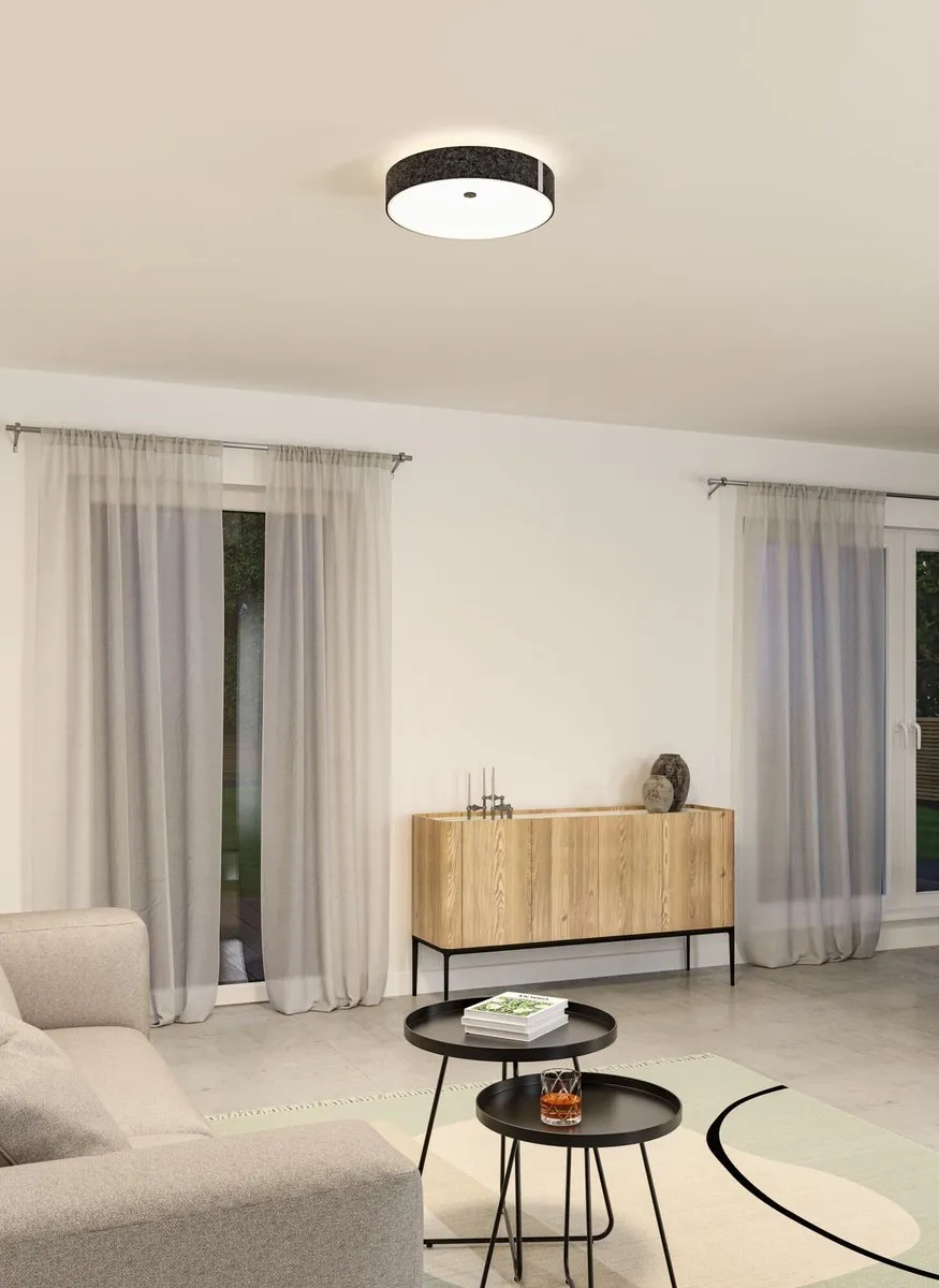 Paulmann Malika LED Plafondlamp Zigbee 3.0 - 2500lm Antraciet