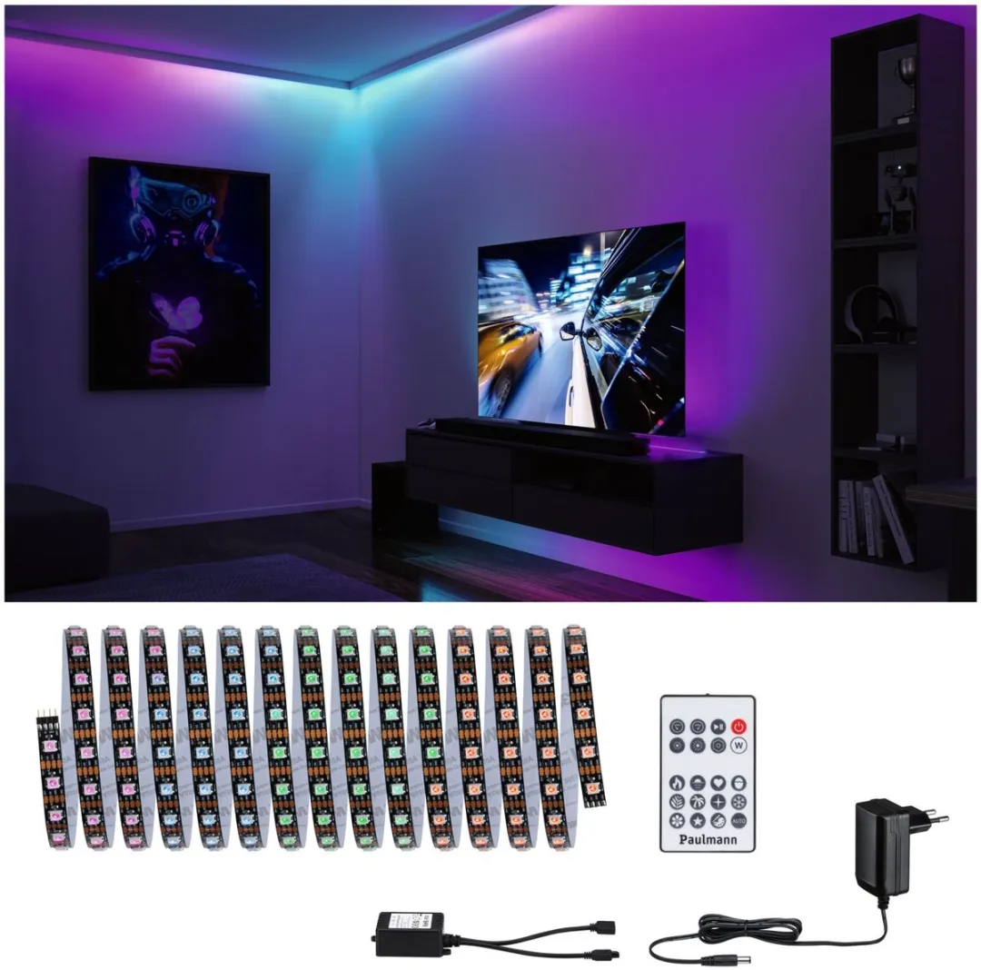 Paulmann EntertainLED LED Strip Dynamic RGB 5m - 60 LEDs/m - Wit