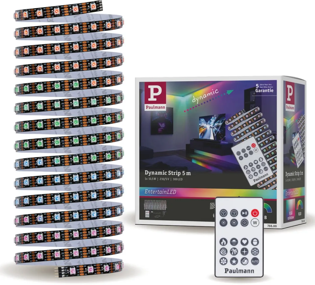 Paulmann EntertainLED LED Strip Dynamic RGB 5m - 60 LEDs/m - Wit