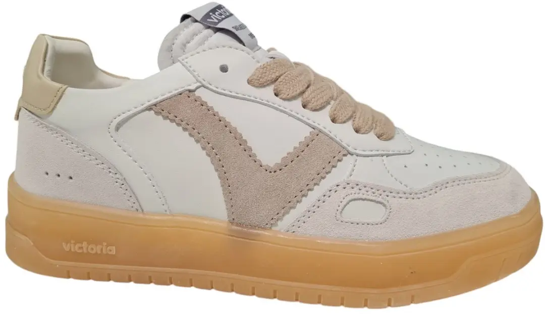 VICTORIA Platino Leren Dames Sneakers
