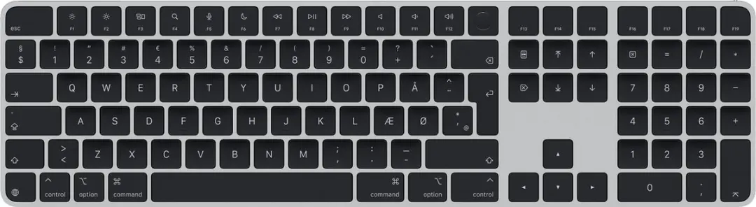 Apple Magic toetsenbord Universeel USB + Bluetooth QWERTY Deens Zwart