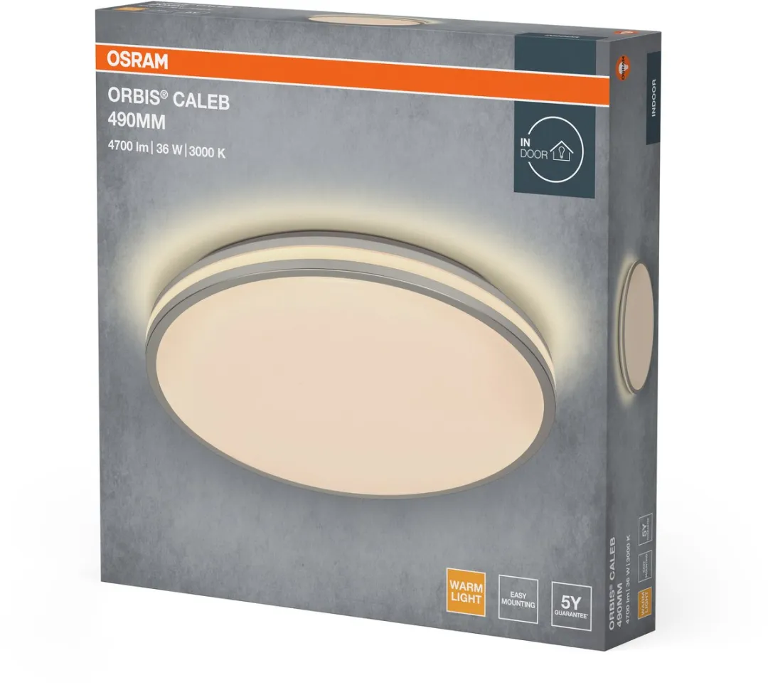 Osram Orbis Caleb LED Plafondlamp 490mm 36W - Zilver