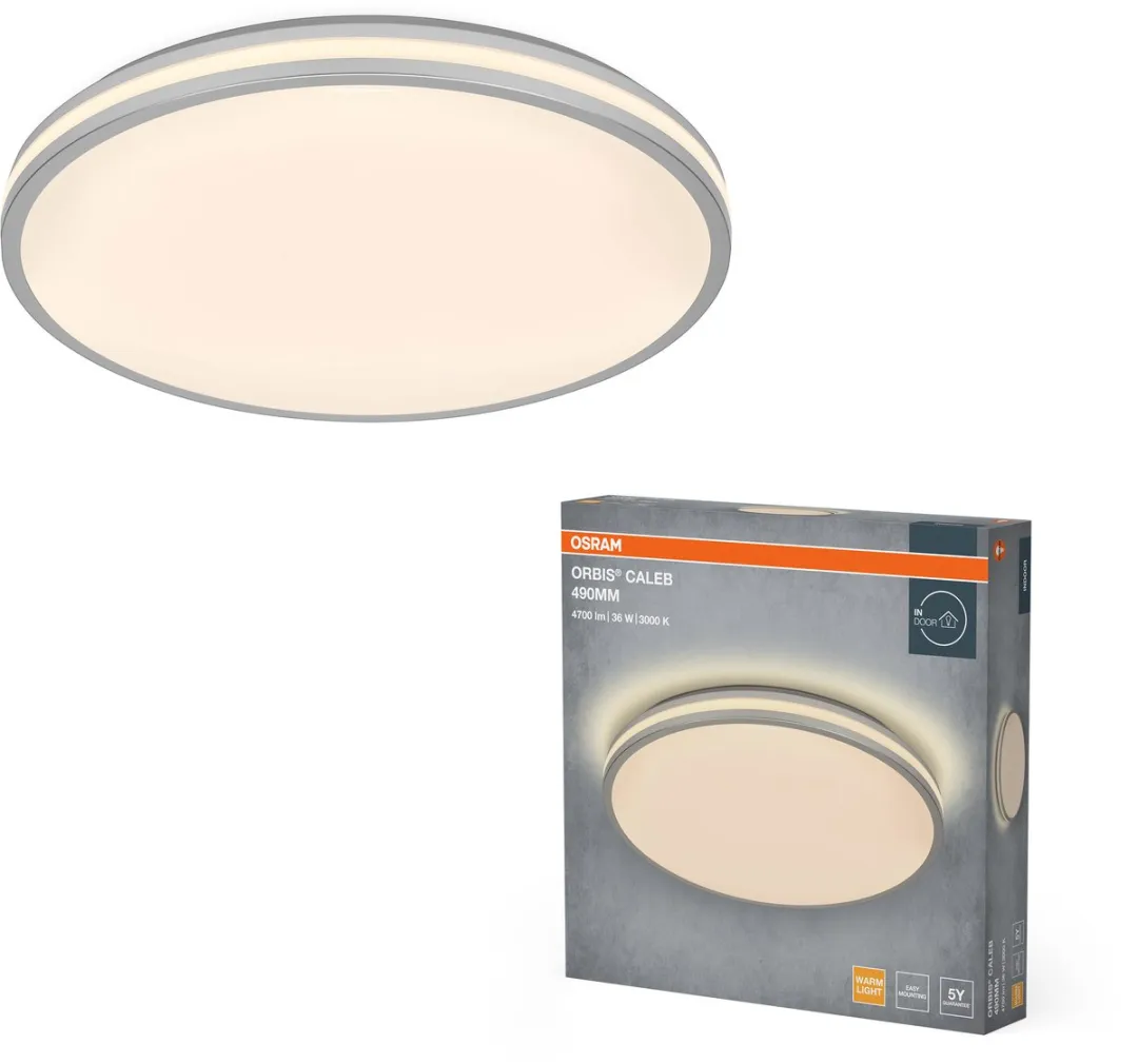Osram Orbis Caleb LED Plafondlamp 490mm 36W - Zilver