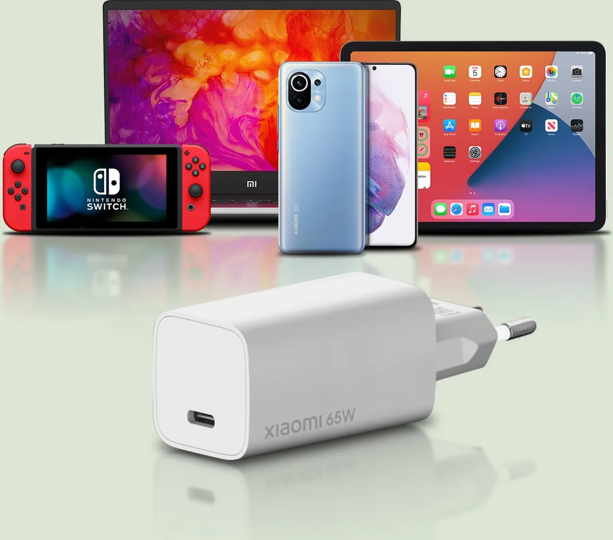 Xiaomi Mi 65W GaN Fast Charger AD65GEU - Wit - afbeelding 5 van 6
