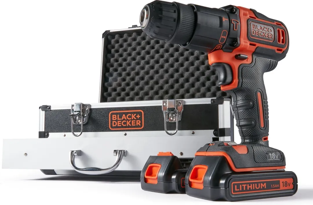 BLACK+DECKER BDC718AS2F-QW Schroef-klopboormachine - 2 snelheden - 2x 1500mAh accu