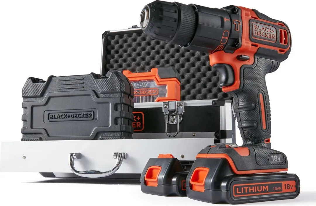 BLACK+DECKER BDC718AS2F-QW Schroef-klopboormachine - 2 snelheden - 2x 1500mAh accu