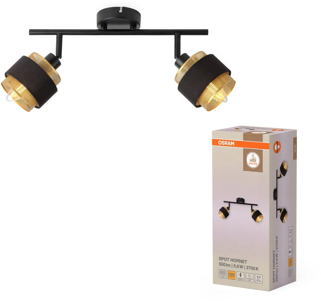 Osram LED Spot Hornet 2x2.8W E14 - 2 Stuks - Zwart
