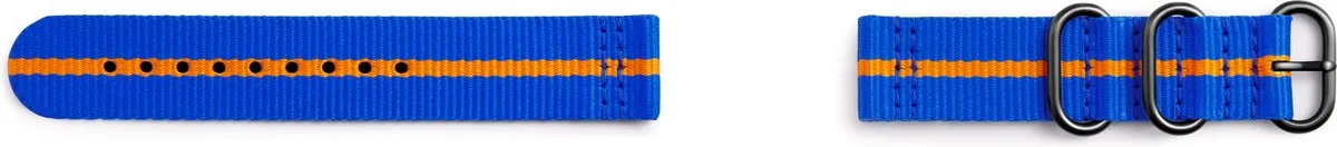Samsung Nylon Bandje Gear Sport - Blauw/Oranje