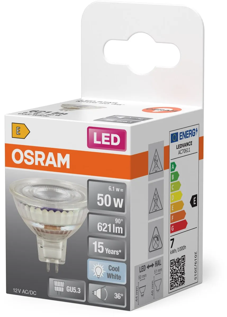 Osram LED Spot Star MR16 6,1W - 36° - 621lm Koel wit - afbeelding 6 van 6