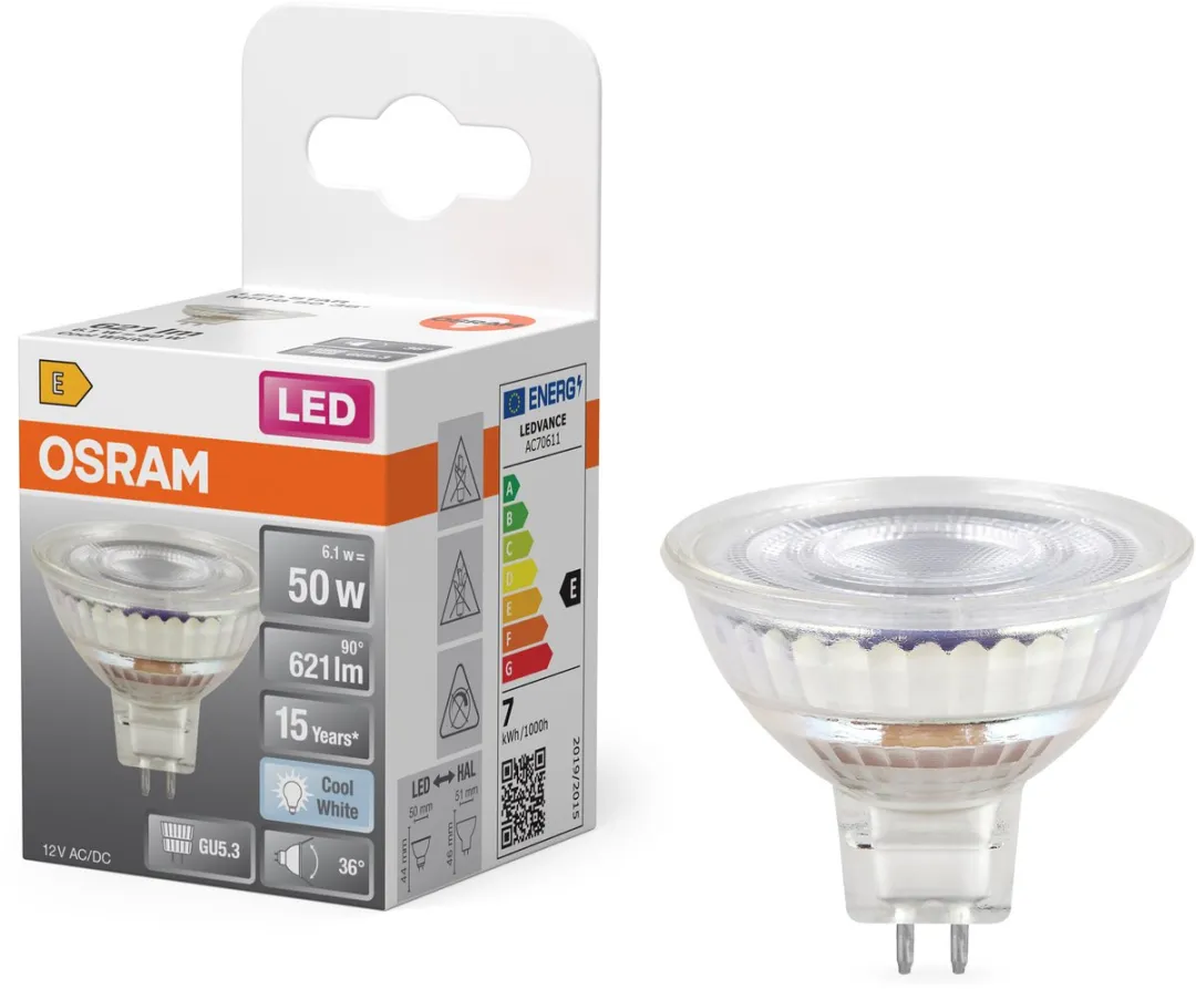 Osram LED Spot Star MR16 6,1W - 36° - 621lm Koel wit