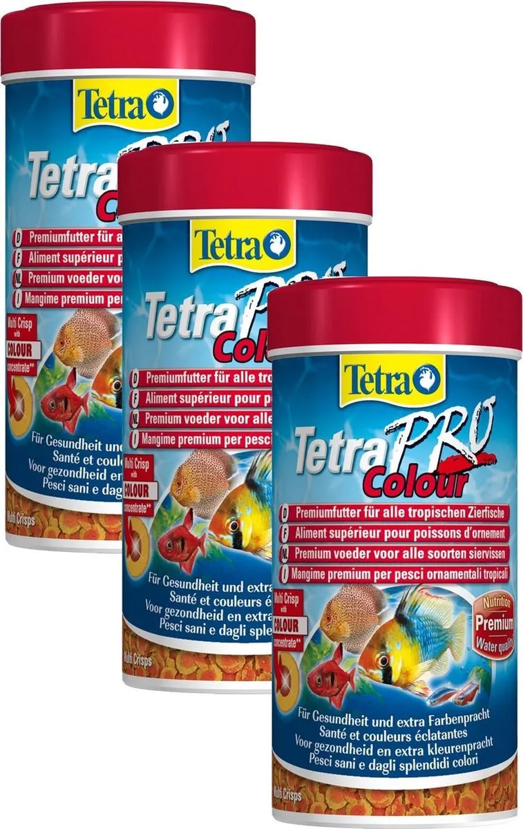 Tetra Pro Color Crisps Vissenvoer 3x250ml