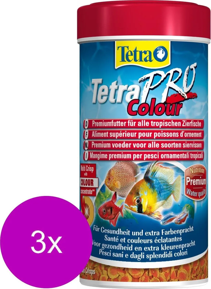 Tetra Pro Color Crisps Vissenvoer 3x250ml