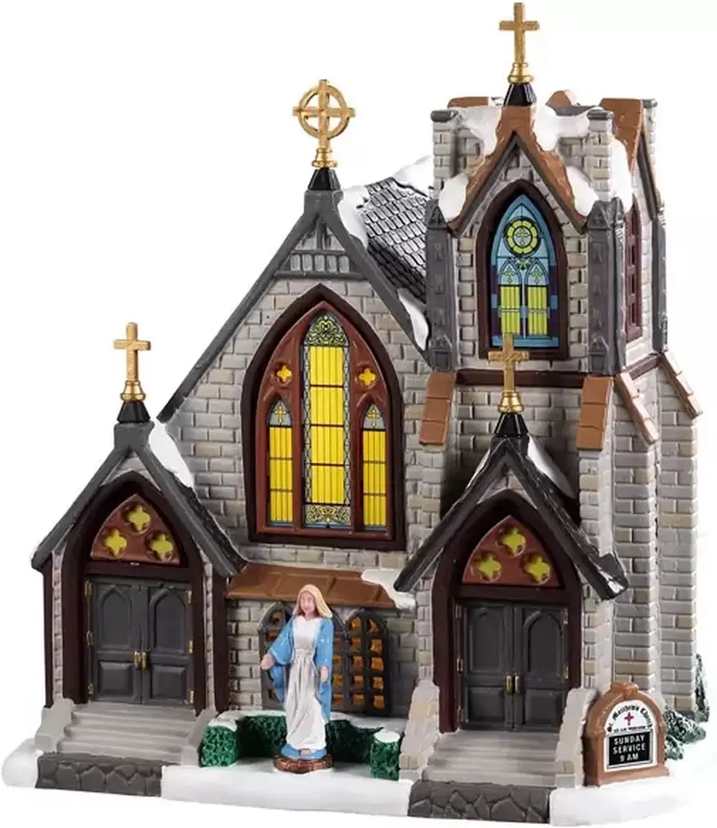 Lemax St. Matthew's Church Verlichte Kerk 2019 - afbeelding 4 van 4