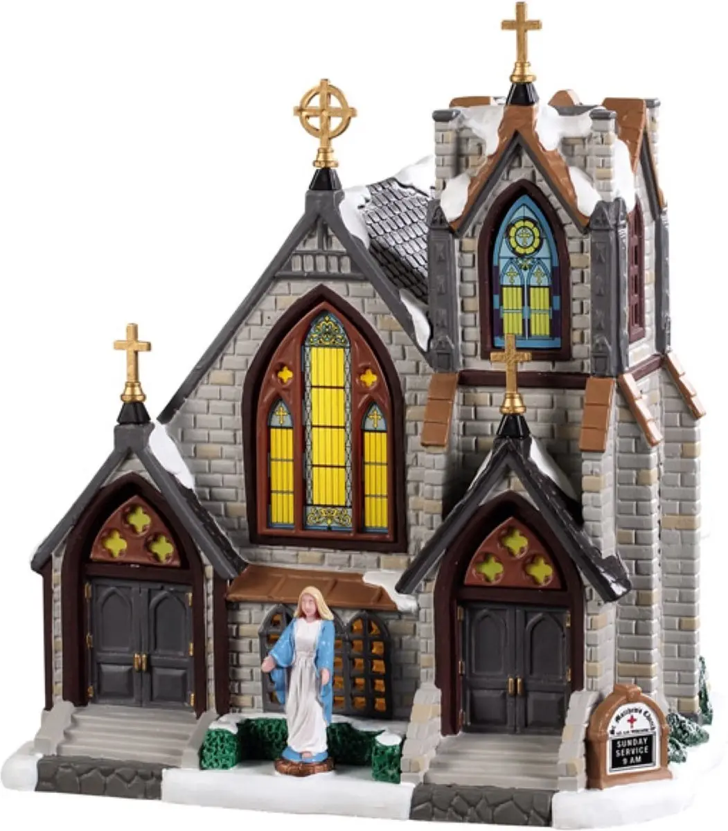 Lemax St. Matthew's Church Verlichte Kerk 2019