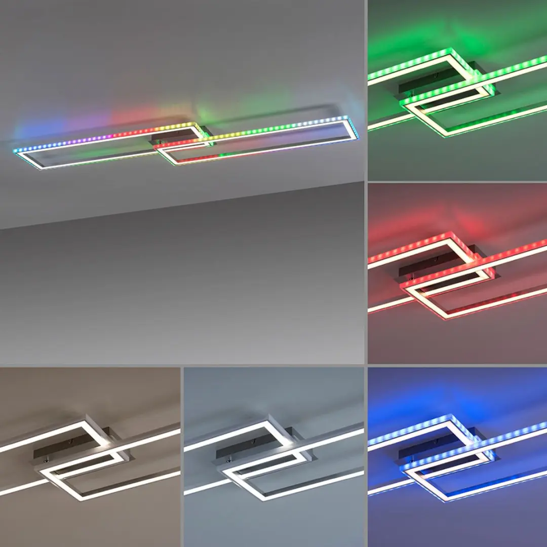 JUST LIGHT Felix60 LED Plafondlamp - 40W - 121cm - Zilver - afbeelding 5 van 6