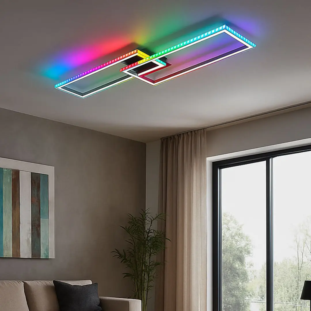 JUST LIGHT Felix60 LED Plafondlamp - 40W - 121cm - Zilver - afbeelding 4 van 6
