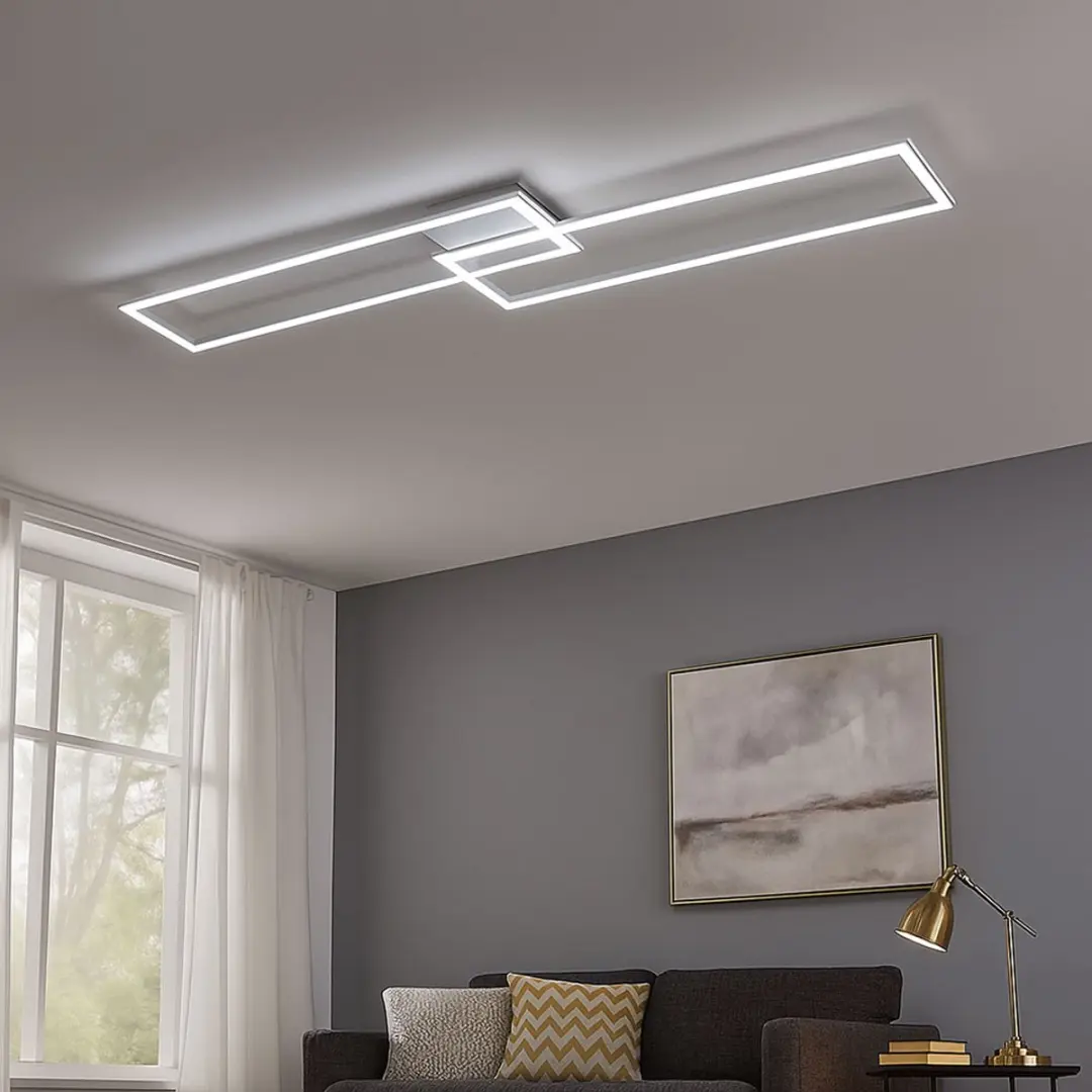 JUST LIGHT Felix60 LED Plafondlamp - 40W - 121cm - Zilver - afbeelding 6 van 6