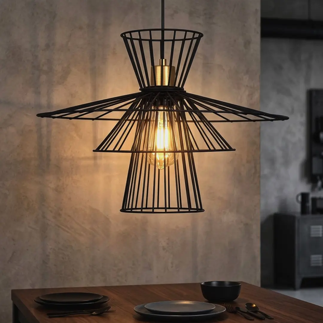 Globo Tarek Hanglamp 31100108 - E27 - Zwart - afbeelding 6 van 6
