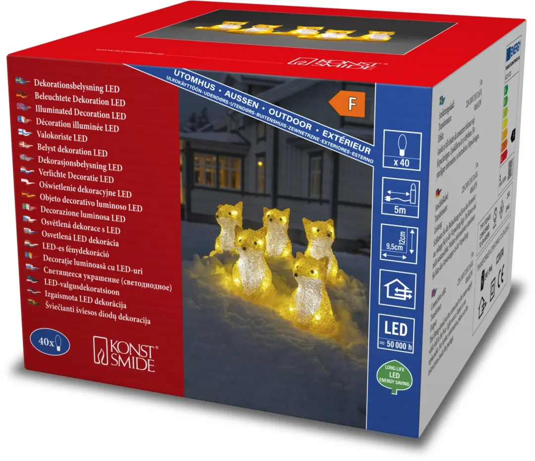 Konstsmide Season LED Vos Lichtsnoer - Set van 5 - afbeelding 4 van 6