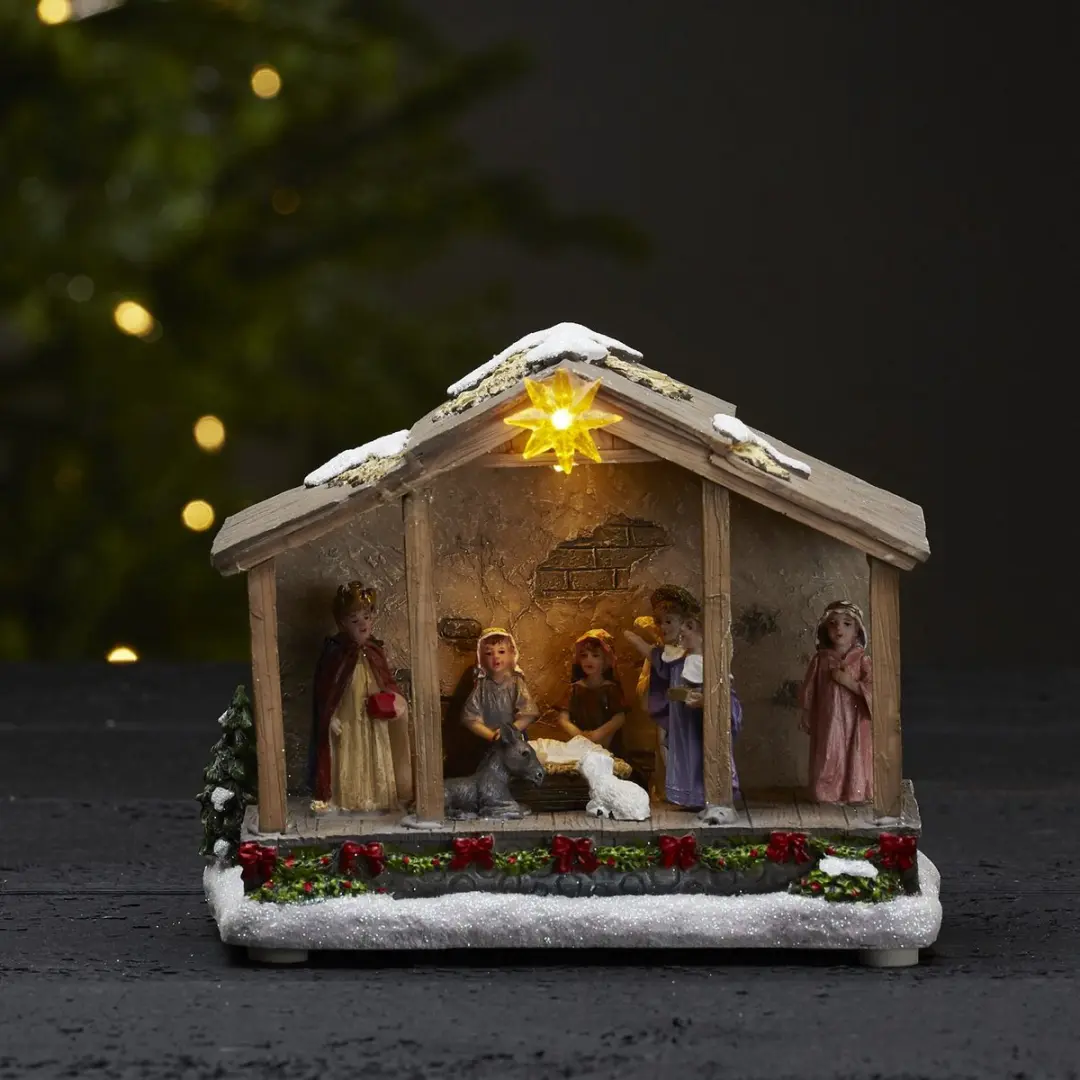 Star Trading LED Kerststal Nativity - 19cm - Multi - afbeelding 5 van 5
