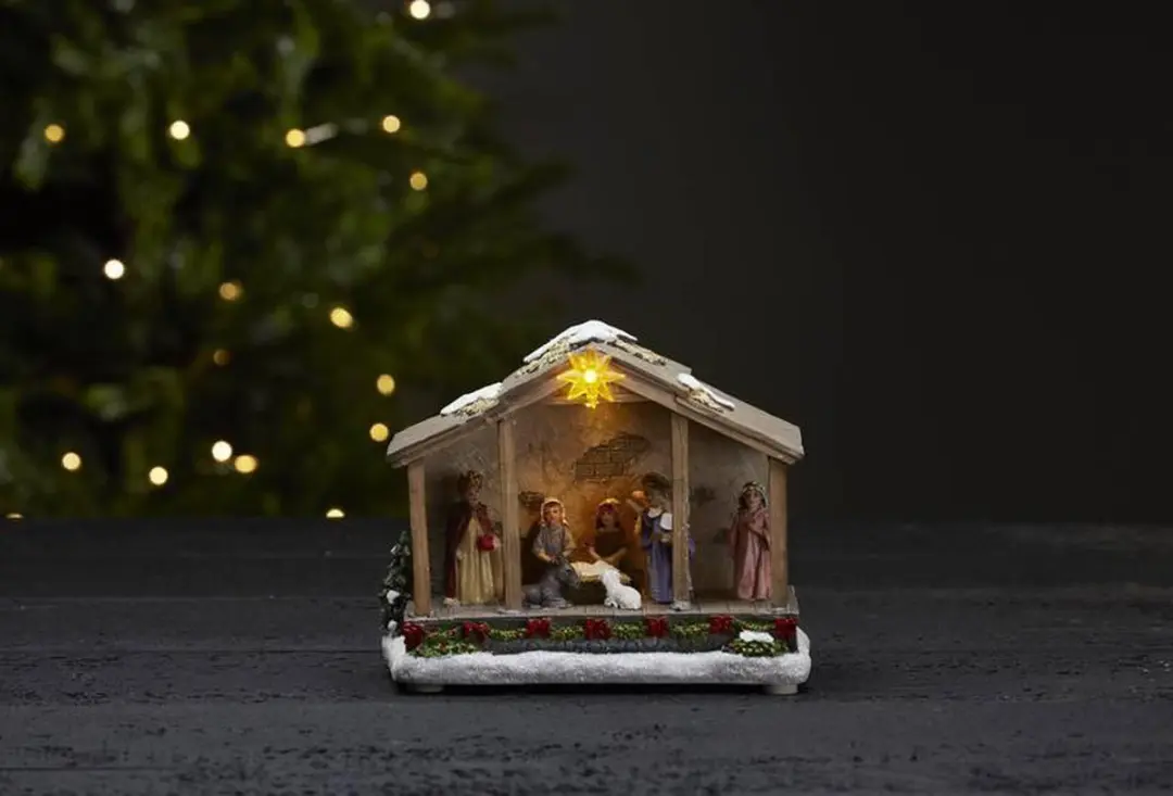 Star Trading LED Kerststal Nativity - 19cm - Multi - afbeelding 4 van 5