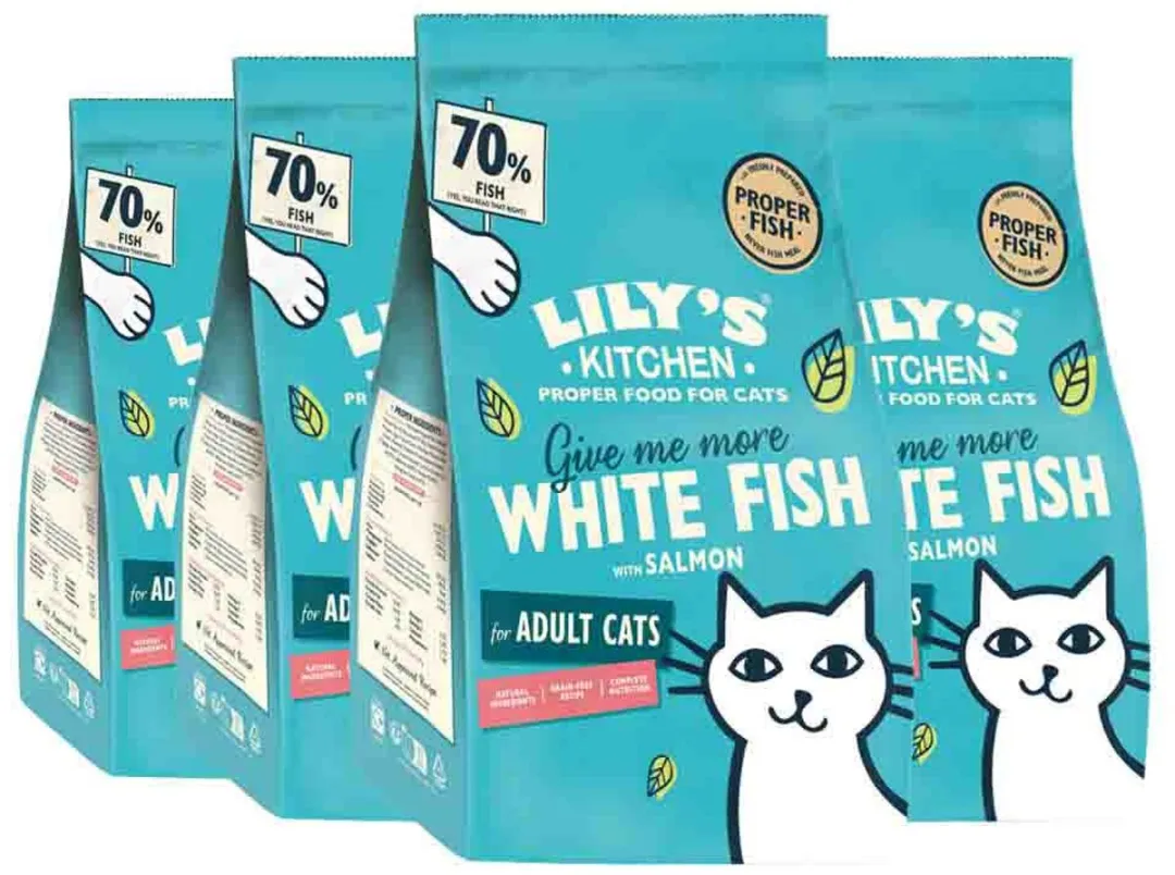 Lily's Kitchen Droog Kattenvoer Adult Witvis & Zalm - 4x800g