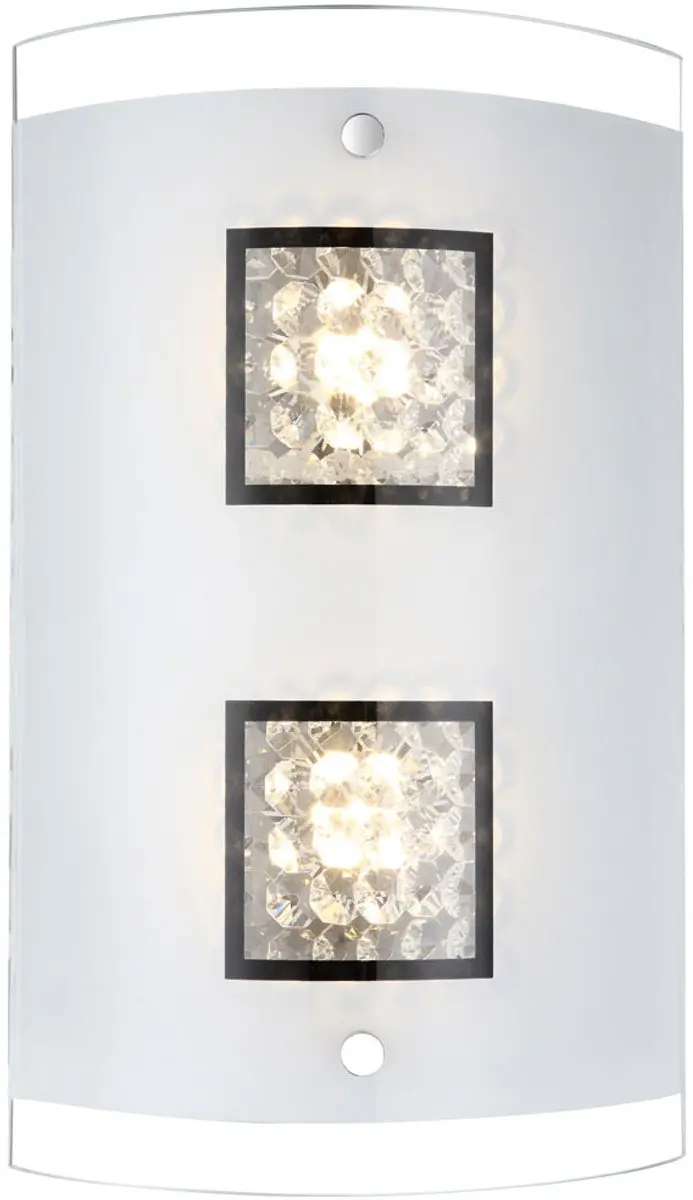 10 Watt LED wandlamp verlichting glas chroom kristallen helder Globo 48242-2