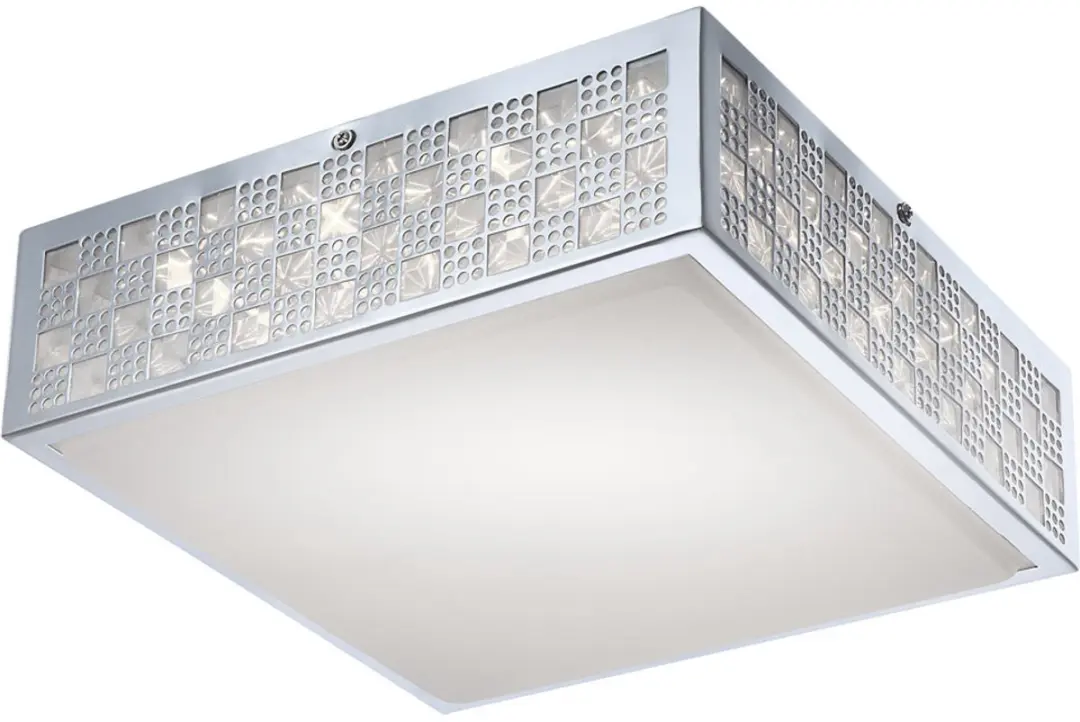 LED 18 watt plafondlamp chroom patroon verlichting lamp Globo 41614