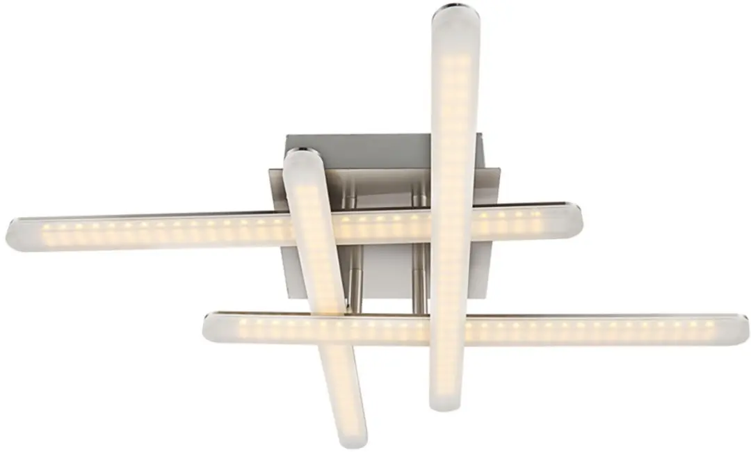 Plafondlamp Eetkamerlamp Woonkamerlamp Designlamp, metaal mat chroom, 1x LED 6W